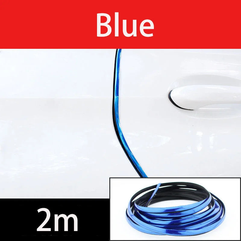 Chrome Car Door Edge Protector Strip - Rubber Soundproof Seal Trim for Noise Reduction, Scratch Protection & Auto Door Insulation