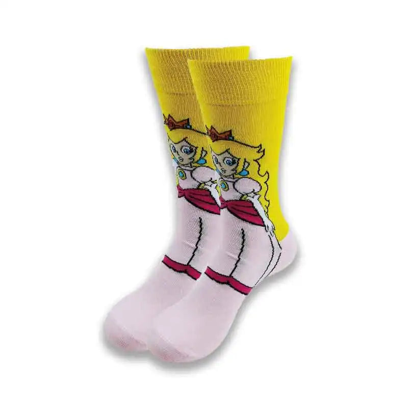 Cartoon Animation Fashion Socks for Men & Women – Autumn Winter Street Style Trendy Casual Combed Cotton Socks