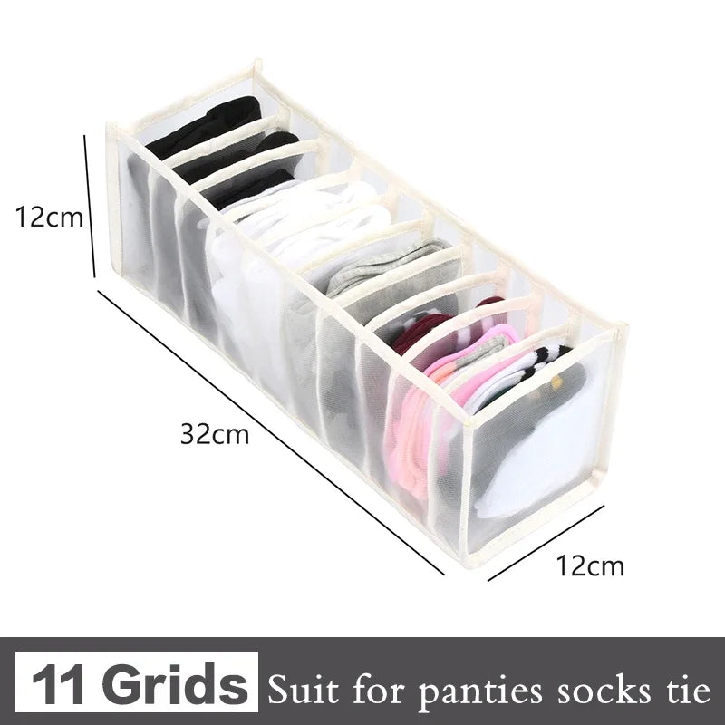 Underwear & Clothing Organizer Storage Box – Sports Bra, Socks & Panties Drawer Divider for Wardrobe & Cabinet Organization