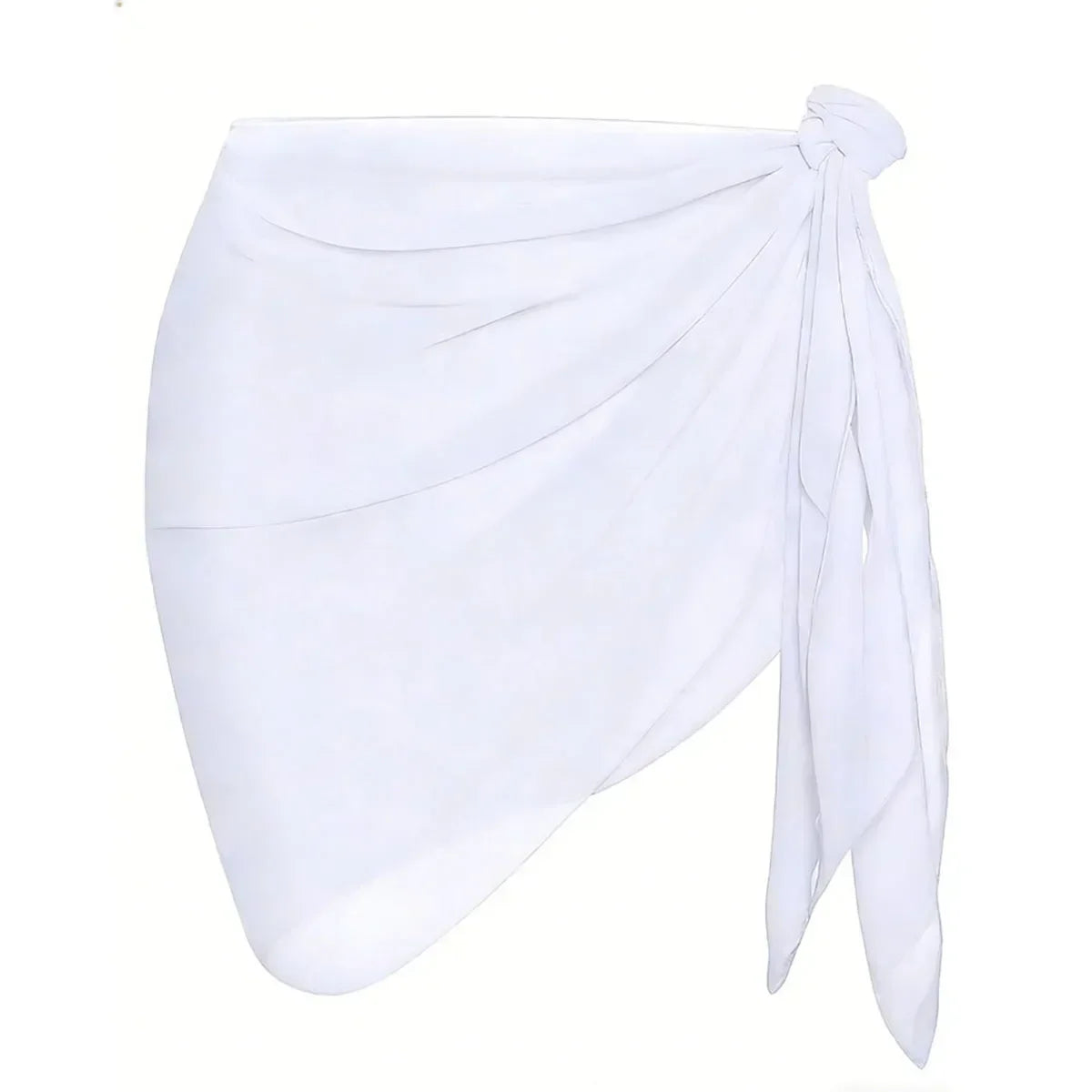 Women's Summer Sarong Cover Up - Sheer Chiffon Beach Wrap Short Skirt for Bikini & Swimwear