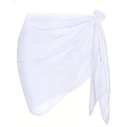 Women's Summer Sarong Cover Up - Sheer Chiffon Beach Wrap Short Skirt for Bikini & Swimwear