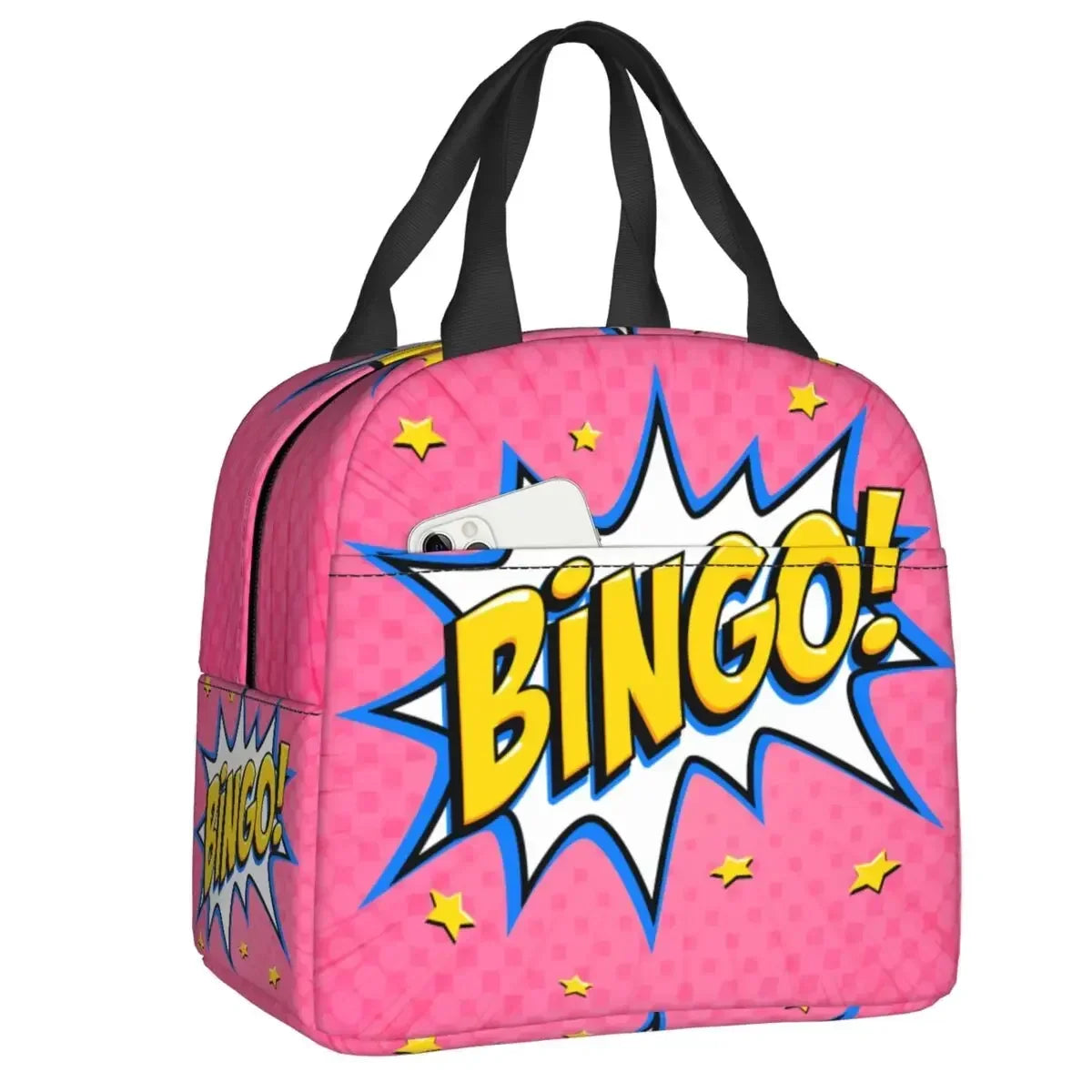 Bingo Queen Insulated Lunch Bag - Waterproof Thermal Cooler Tote for Work, Office & Picnics