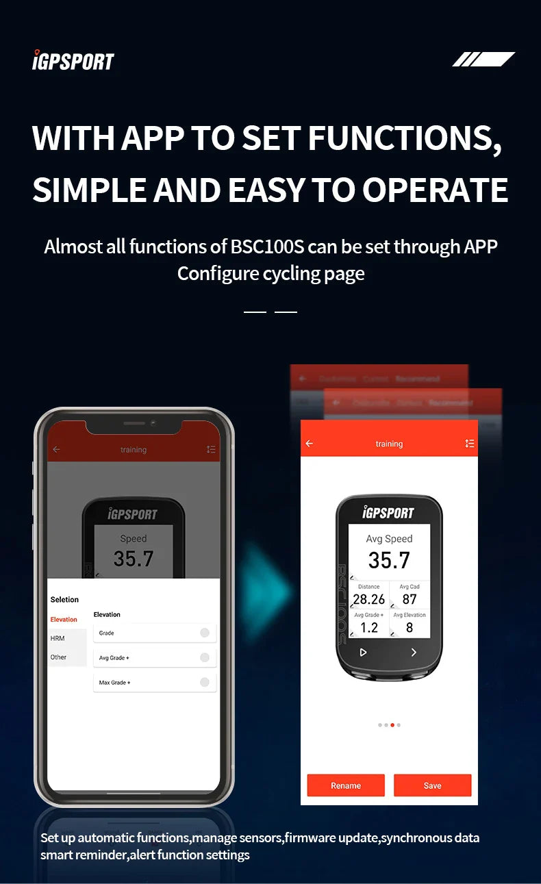 IGPSPORT BSC100S GPS Bike Computer — Wireless Speedometer & Cycling Odometer