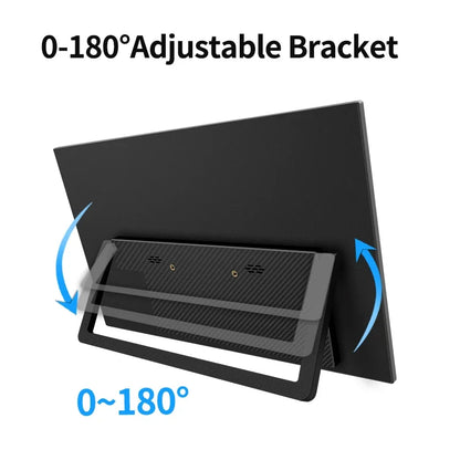 HGFRTEE 14.1 Inch Portable Monitor - IPS Extended Second Screen Display with Bracket for Laptop Xbox Raspberry Pi Gaming