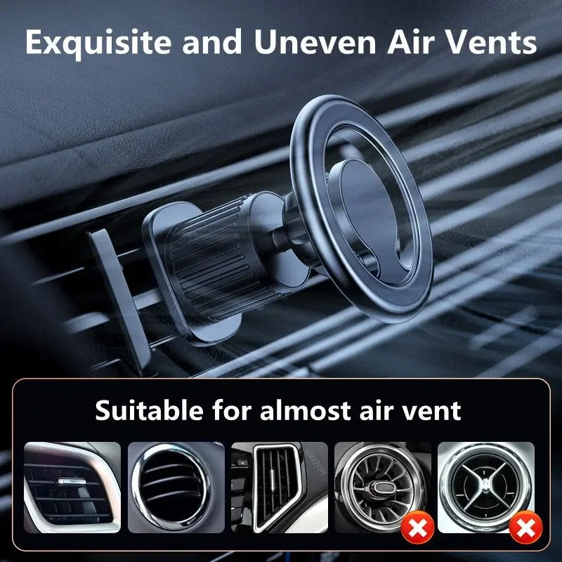 Magnetic Car Phone Holder — MagSafe-Style Universal Car Mount & GPS Mobile Bracket for iPhone 15/14/13/12, Samsung & Xiaomi