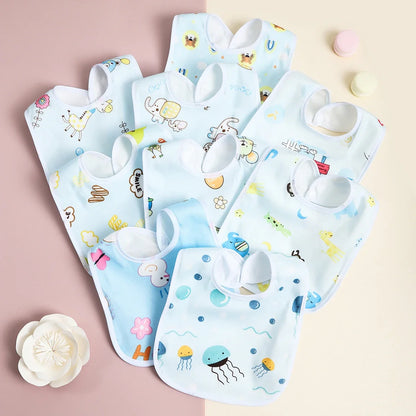 Cotton Baby Bib Set - 4/6/8/10PCS Waterproof Feeding Bibs & Toddler Scarf Protection for Newborn Boys Girls