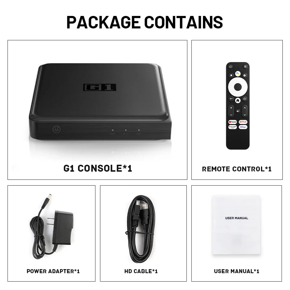 KINHANK G1 Android TV Box – 4K Ultra HD, Google Certified, Netflix, Dolby Vision, HDR10+, 4GB RAM, 32GB Storage, WiFi6 Streaming Device