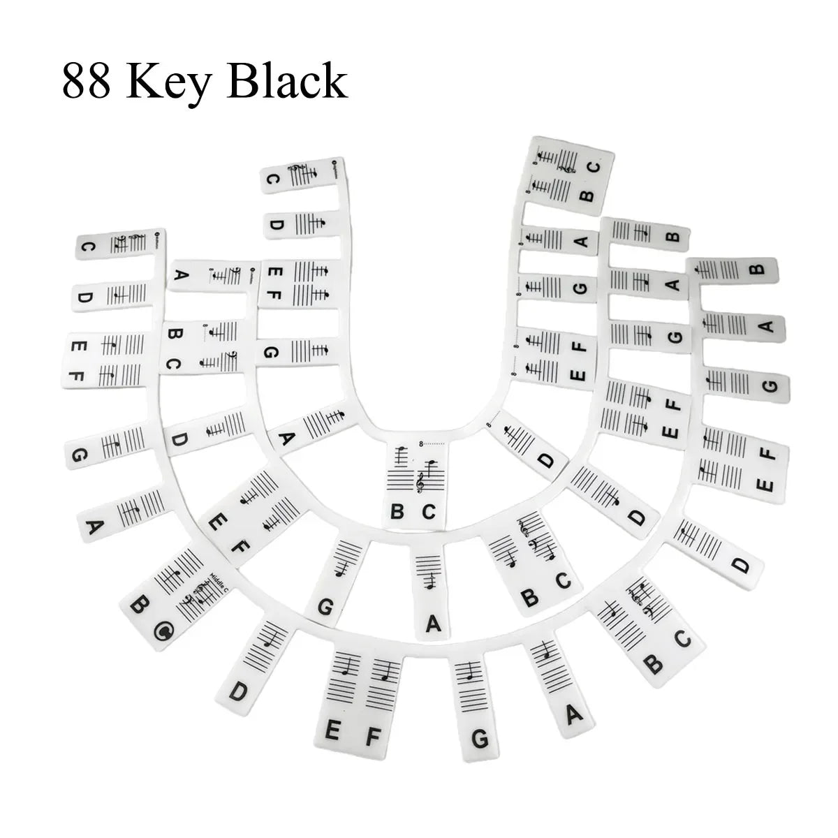 Miwayer Piano Keyboard Stickers - Removable 61/88 Key Note Labels Guide for Beginner Piano Learning