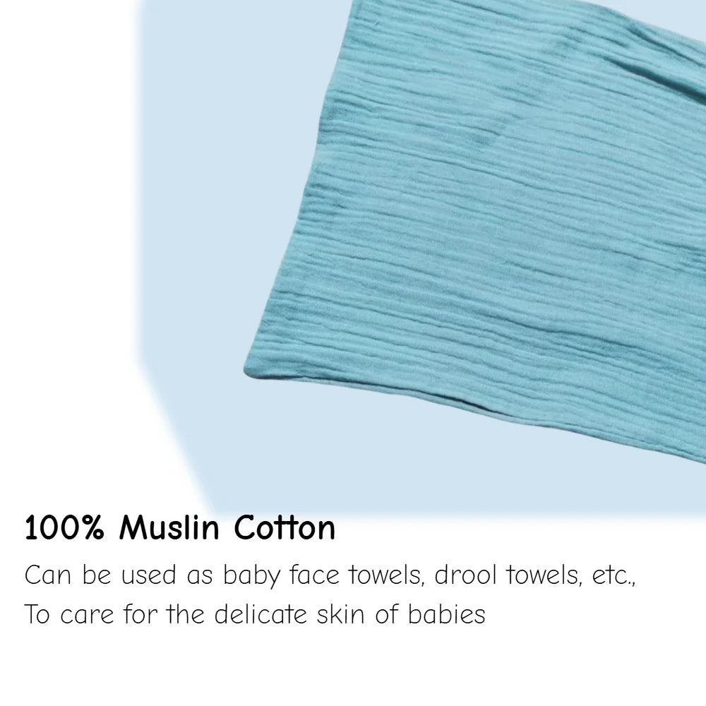 TDHD 5PCS Baby Towels – Soft Cotton Muslin Squares for Newborns, Infant Hand, Bath, Shower, and Face Use