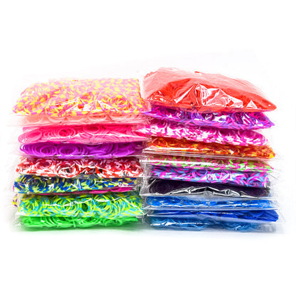 600 Colorful Rubber Loom Bands – DIY Elastic Bracelet Kit for Kids & Women Crafting