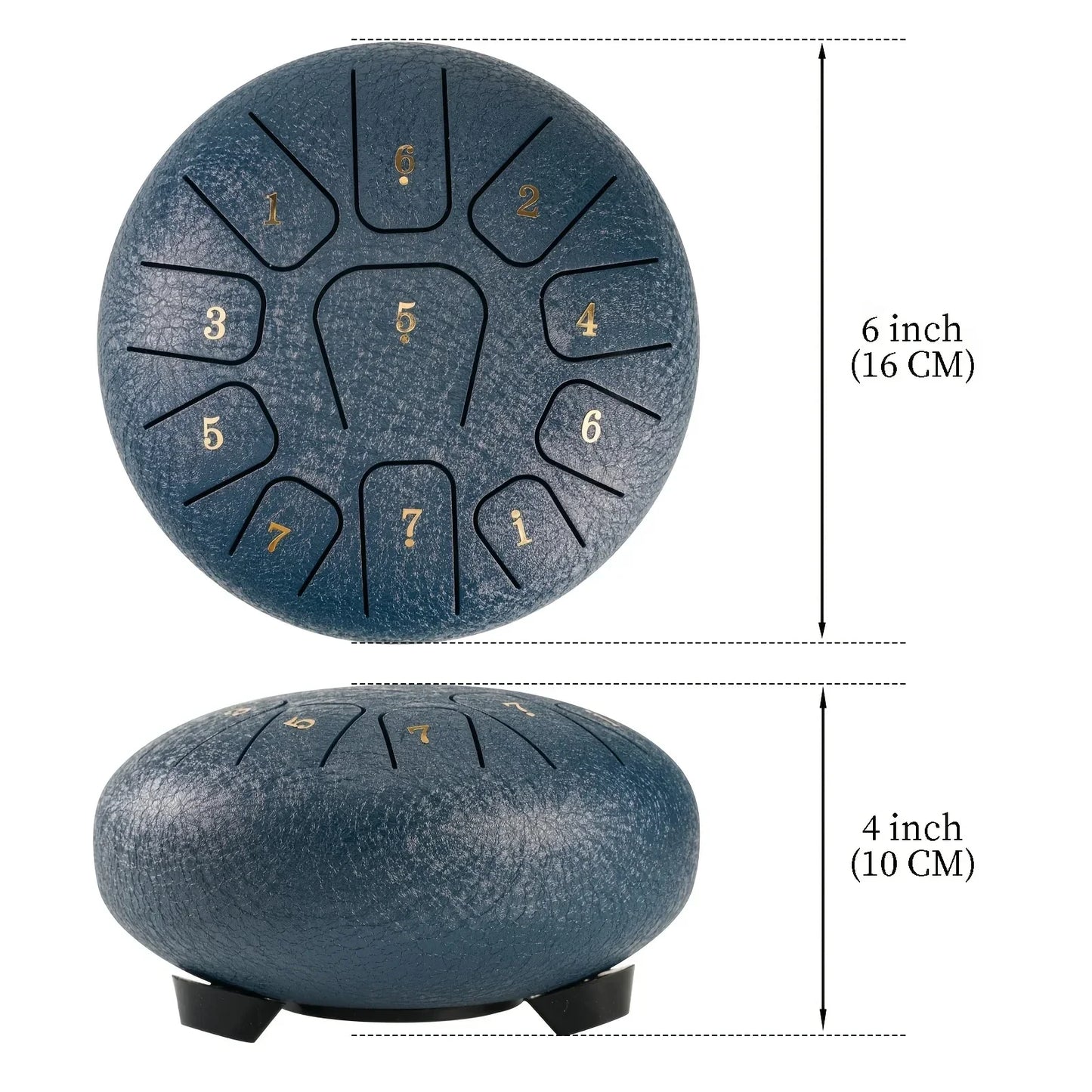 Miwayer 6" Steel Tongue Drum Gift Set – 11-Note Sound Healing Instrument with Tuning Kit for Yoga & Meditation