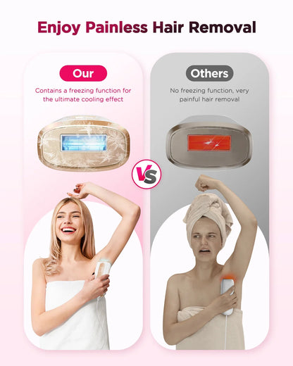 990,000 Flash IPL Laser Epilator — Permanent Painless Hair Removal for Men & Women, Body & Bikini
