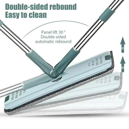 Flat Squeeze Mop with Bucket – Easy Wring Microfiber Floor Cleaner for Hardwood & Laminate