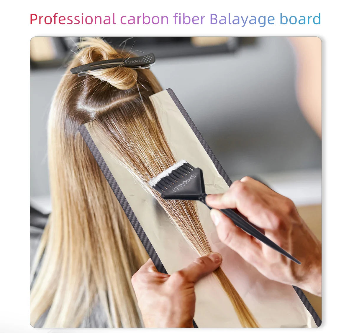 Professional Carbon Fiber Balayage Board – Hair Coloring & Dyeing Tool for Barbers and Hairdressers