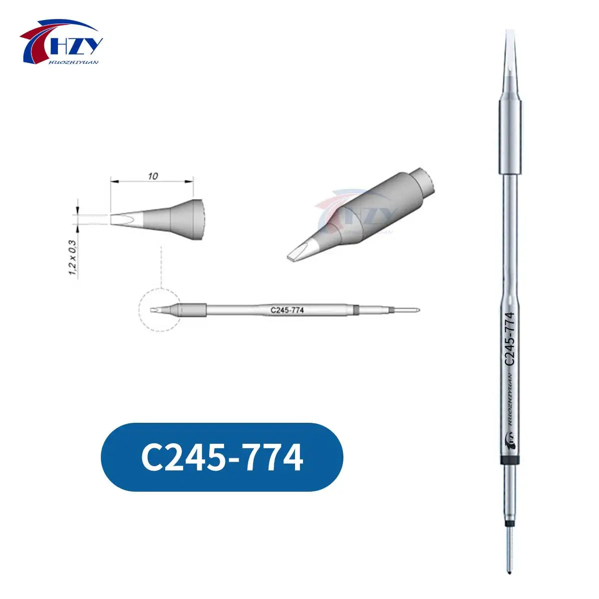 HZY C245 Series Soldering Iron Tips Set – I/IS/K/SK/939/945/966 Universal T245 Compatible Tips for Phone Repair & Soldering Stations