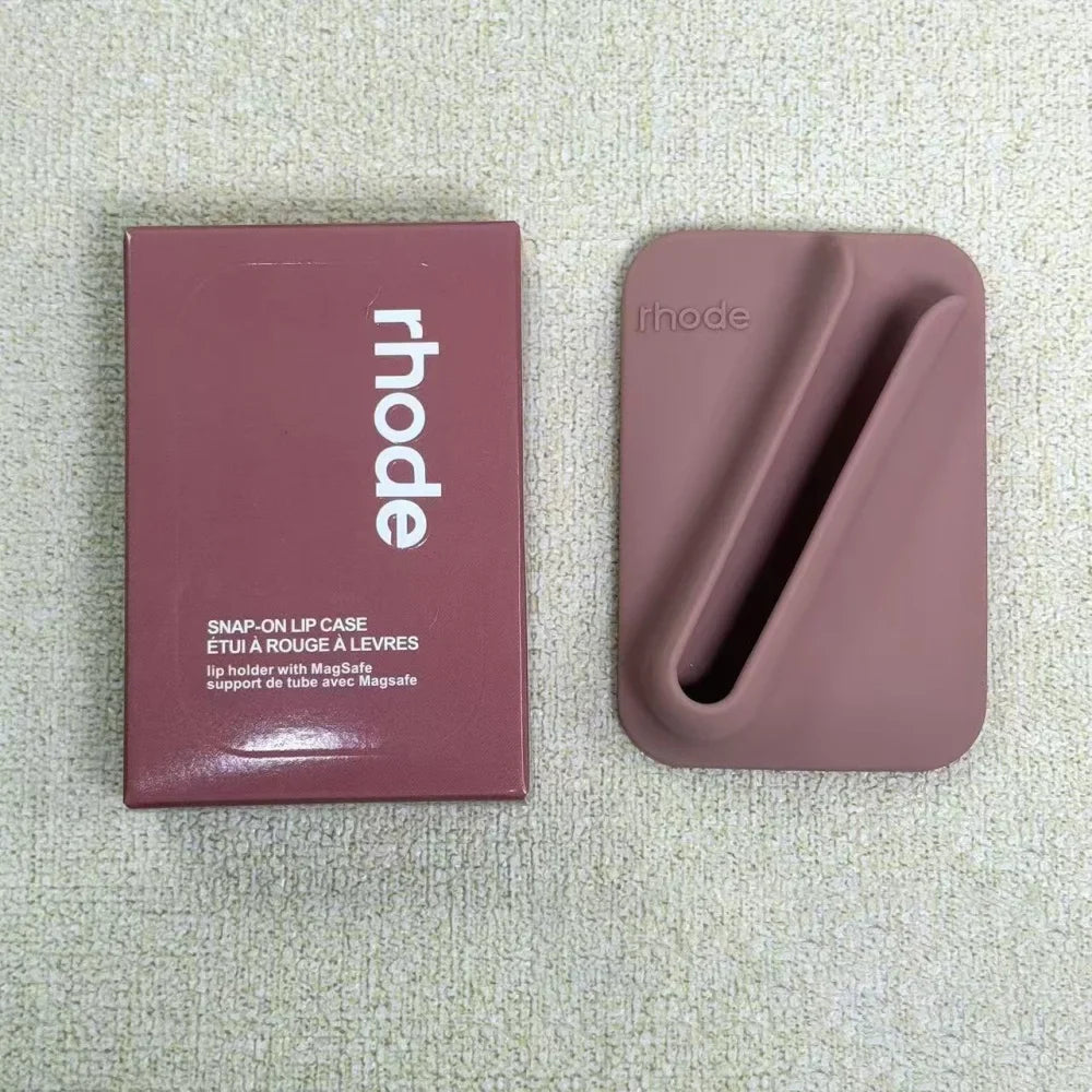 Magnetic Snap-On Lip Gloss Phone Case - MagSafe-Compatible Lipstick Holder for Mobile Phones
