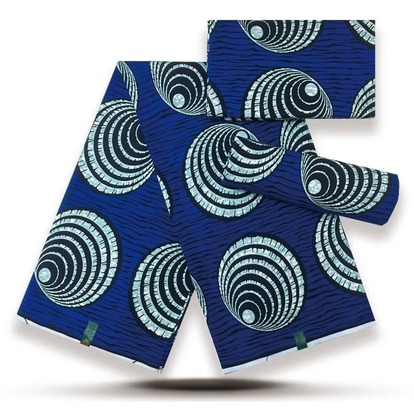 African Wax Print Fabric - High-Quality Cotton Ankara Gold Print Pagne for Wedding & Dress Sewing