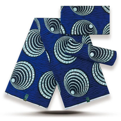 African Wax Print Fabric - High-Quality Cotton Ankara Gold Print Pagne for Wedding & Dress Sewing