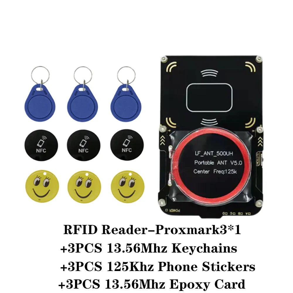 Proxmark3 PM3 Rdv 5.0 Kit – RFID Smart Chip T5577 Card Writer, 13.56MHz NFC Key Copier, IC ID Reader & Programmer Duplicator
