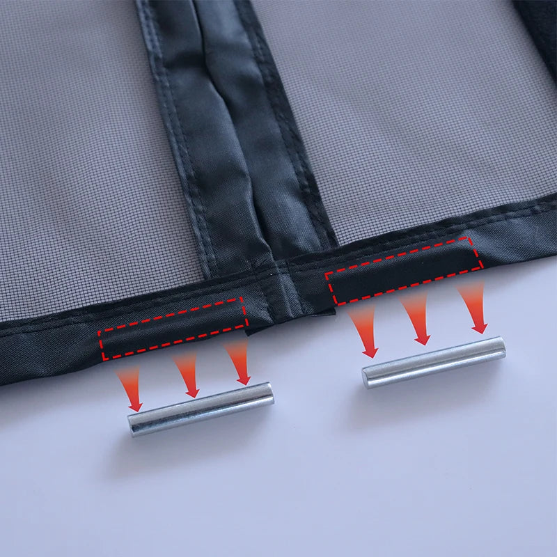 Magnetic Door Screen Mosquito Net - Auto Closing Black Fly Insect Mesh Curtain for Kitchen & Living Room
