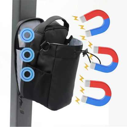 Magnetic Gym Bag – Large Capacity Portable Carrier with Phone Pocket & Water Bottle Pouch, Gym Accessories Organizer