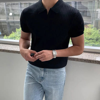 Men's Golf Polo Shirt - Summer Slim Fit Quick Dry Breathable Sports Casual Top