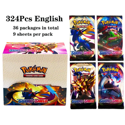 324pcs Pokemon TCG Booster Box - Sword & Shield Fusion Strike Trading Card Packs Display Set with 36 Booster Packs