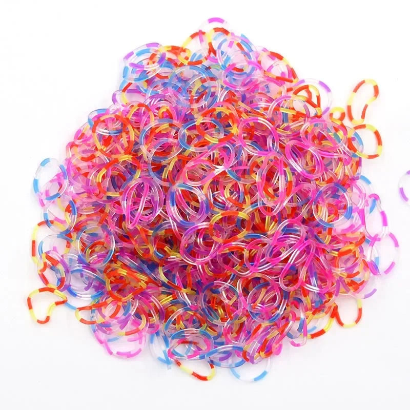 1800pcs Elastic Rubber Loom Bands DIY Kit – Weave Bracelet Craft Set with Storage Box for Kids, Teens & Handmade Gifts