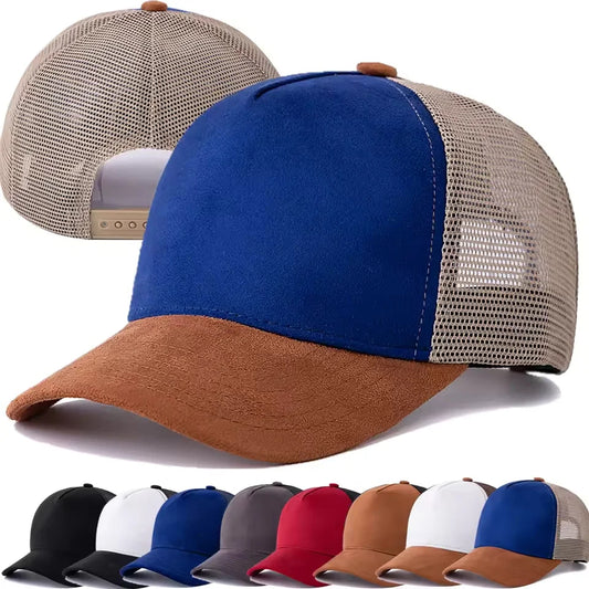 Unisex Cotton Mesh Trucker Hat - Multi Color Casual Summer Baseball Cap for Men & Women