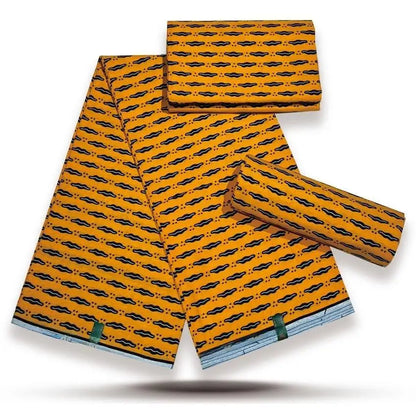 African Wax Print Fabric - High-Quality Cotton Ankara Gold Print Pagne for Wedding & Dress Sewing