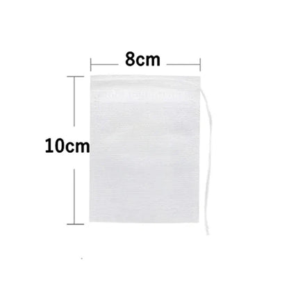 50/100PCS Disposable Tea Filter Bags - Non-Woven Empty Tea Infuser Pouches with String