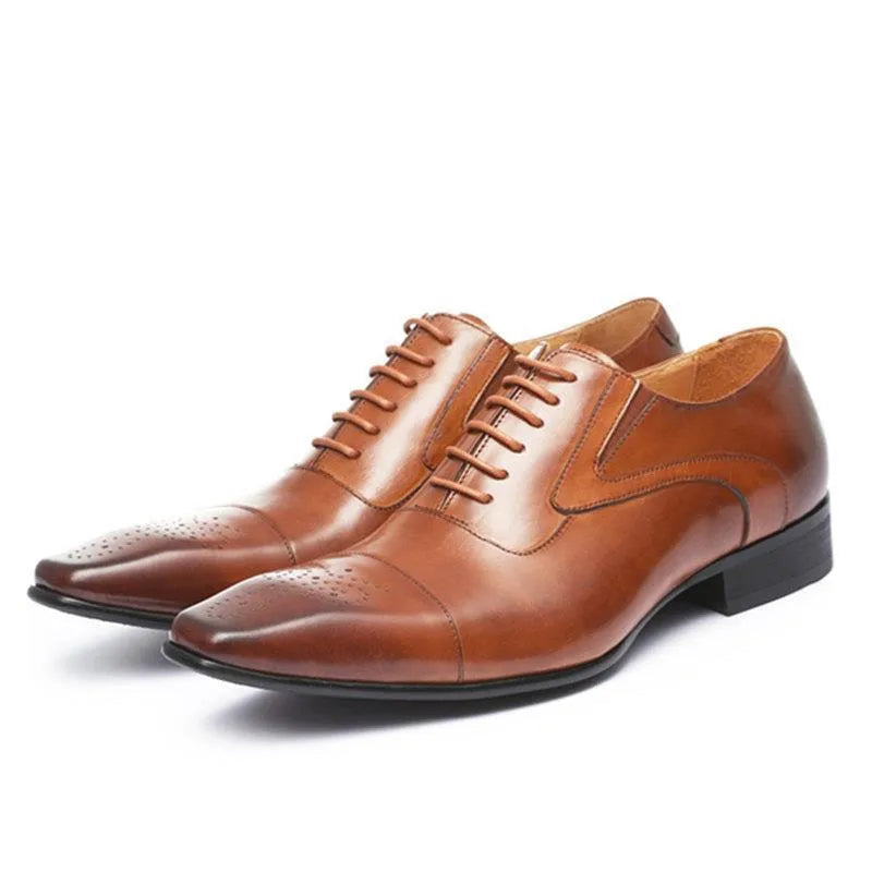 Men’s Luxury Leather Dress Shoes - Business Wedding Office & Party Formal Footwear