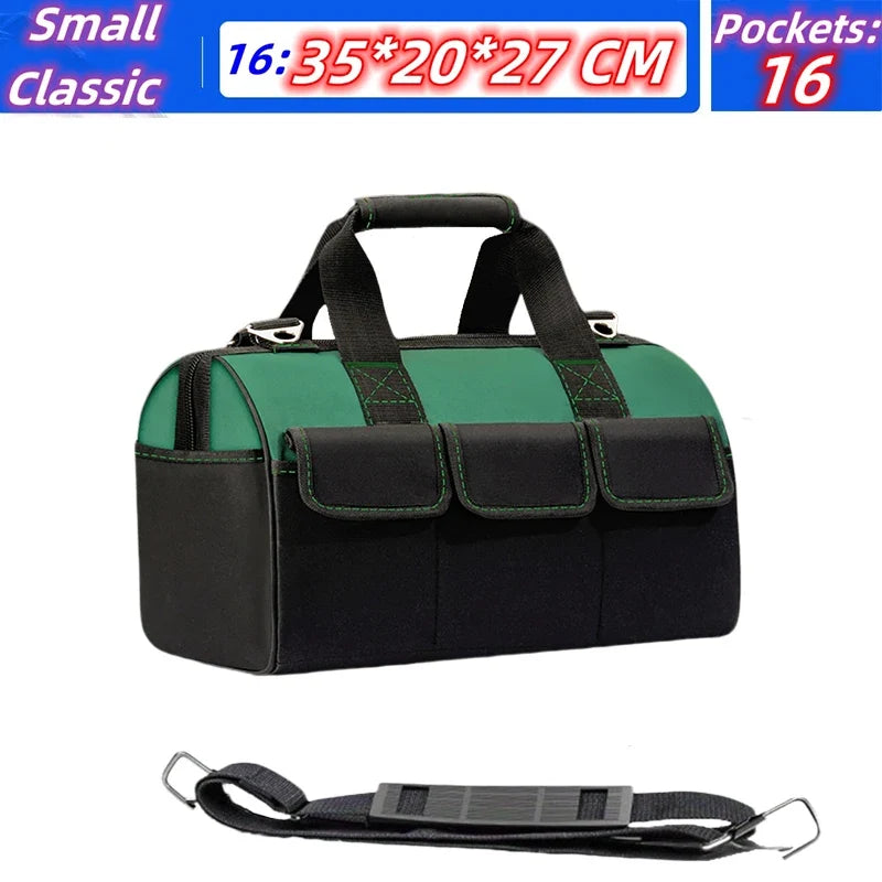 23-Inch Large Tool Bag - Heavy-Duty 1680D Oxford Waterproof Electrician Storage Organizer