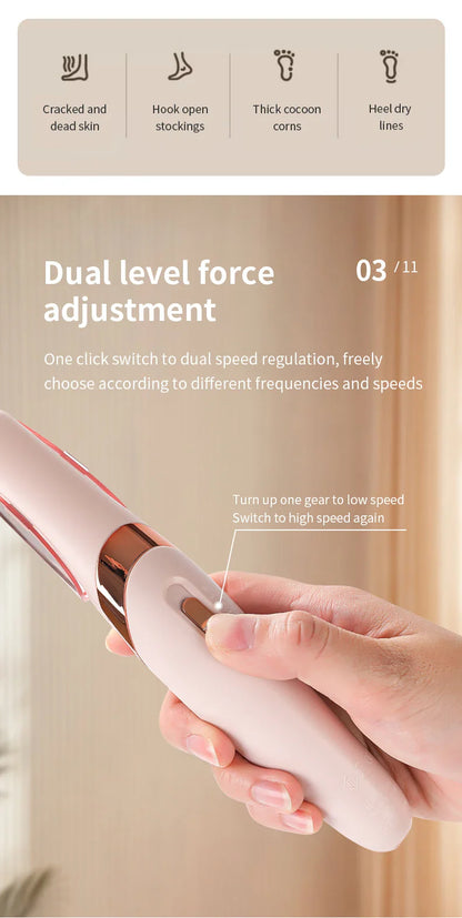 HOMFISH Electric Foot Grinder – Automatic Callus Remover Pedicure Machine for Smooth and Beautiful Feet