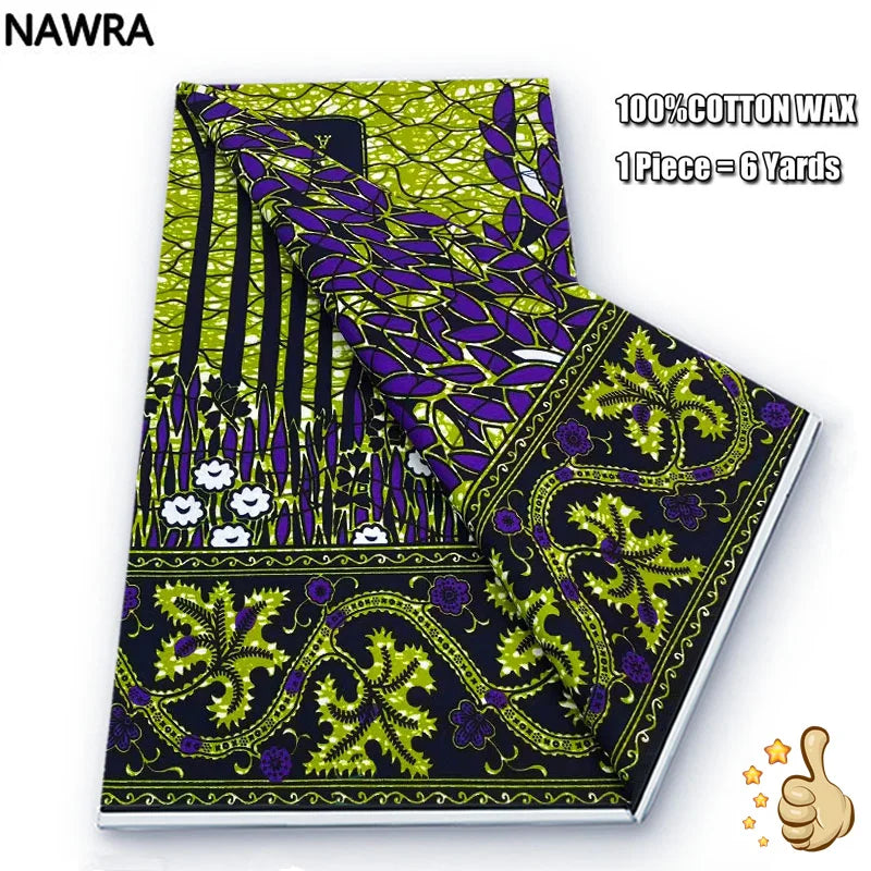 100% Cotton African Wax Print Fabric - High Quality Original Real Wax Ankara Batik Pagne Nigeria Style Sewing Fabric