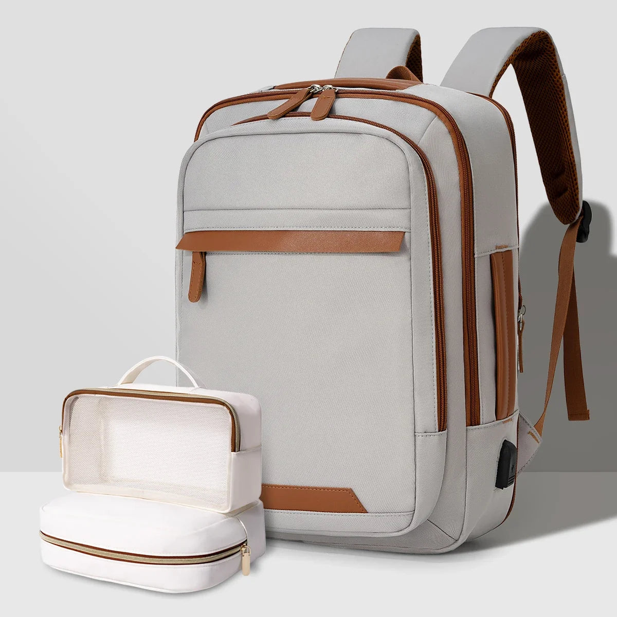 USB Rechargeable Laptop Backpack - Waterproof Large Capacity Unisex School & Travel Bag