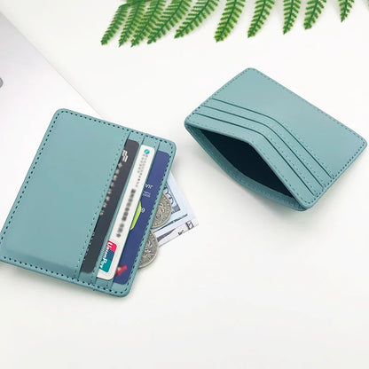 PU Leather ID Card Holder - Slim Multi-Slot Candy Color Wallet | Business and Credit Card Case for Women and Men
