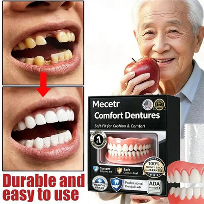 Adjustable Denture Teeth Set - Portable Full Mouth Fake Teeth Model for Adults & Elderly Dental Practice