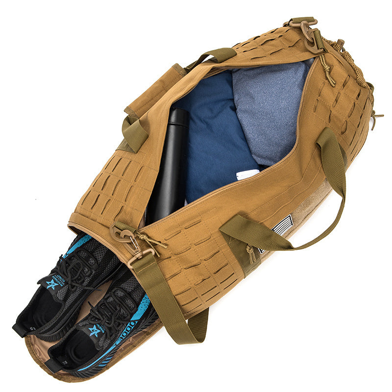 40L Tactical Sports & Gym Duffle Bag – Men’s Fitness, Travel, Basketball & Outdoor Weekender Bag with Shoe Compartment
