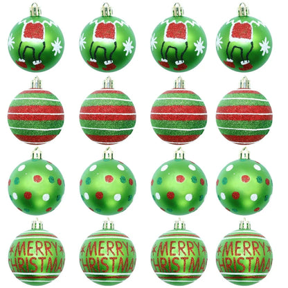 12PCS 6cm Christmas Ball Ornament Set – Festive Decorations for Tree, New Year, Wedding & Spring Festival Party Scenes
