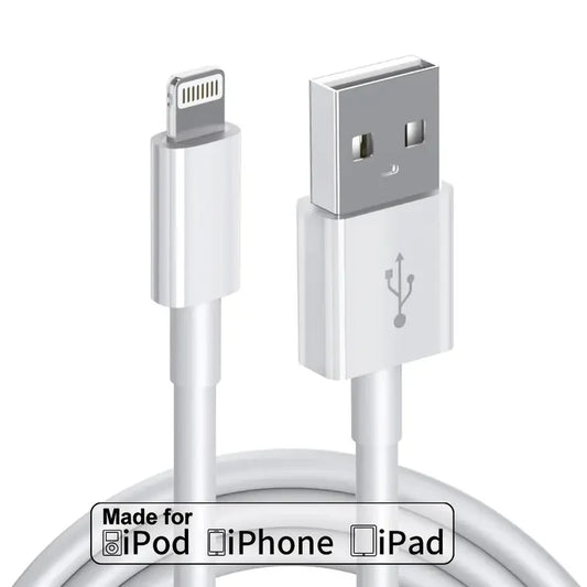 2-Pack MFi Certified CarPlay Lightning Cable - USB-A Fast Charging & Data Transfer Cord for iPhone 14/13/12/11