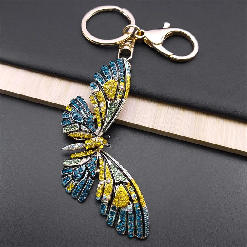 Colorful Crystal Bear Keychain - Rhinestone Alloy Bag Charm, Fashion Key Ring & Jewelry Accessory