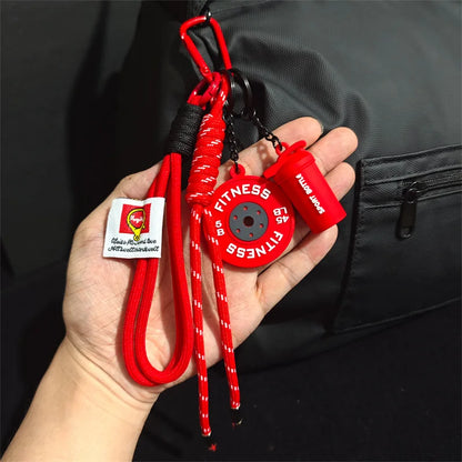 Fitness Keychain - Gym Lover Sports Charm for Workout Bags & Water Bottles