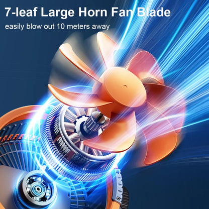 Camping Fan 20000mAh – Rechargeable Portable Outdoor Tent Fan with Air Circulator, Wireless Ceiling Fan, Hook, and Light
