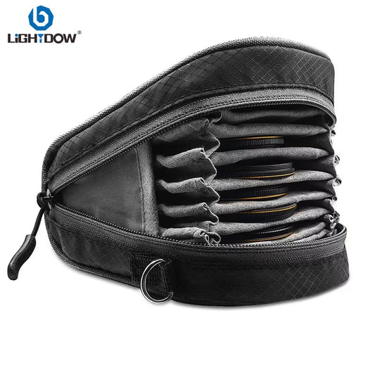 Lightdow Dustproof Filter Bag — Shoulder Pouch with Belt for Photography Lens Accessories
