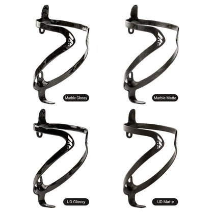 MANA 12g Marble-Pattern Carbon Fiber Bicycle Bottle Cage — Ultra-Light Full Carbon with Aluminum Alloy Screws for Road/MTB/Gravel