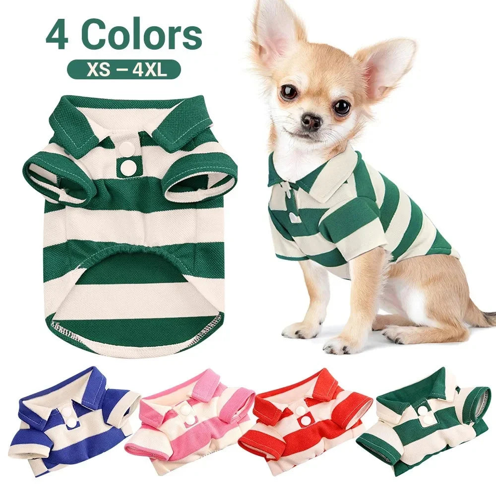 Summer Pet Dog Shirt - Casual T-Shirt Clothing for Small Large Dogs Cats Chihuahua Pug Yorkshire Outfits