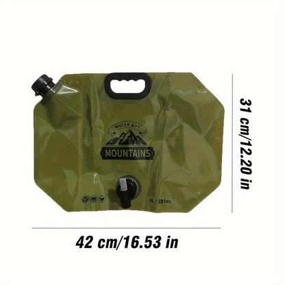 Collapsible Camping Water Container - Reusable Foldable Water Jug with Spout for Hiking & Outdoor Use