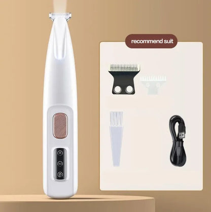 New Dog Paw Trimmer with LED Light – Waterproof Pet Hair Clipper with LED Display & 18mm Wide Blade for Grooming