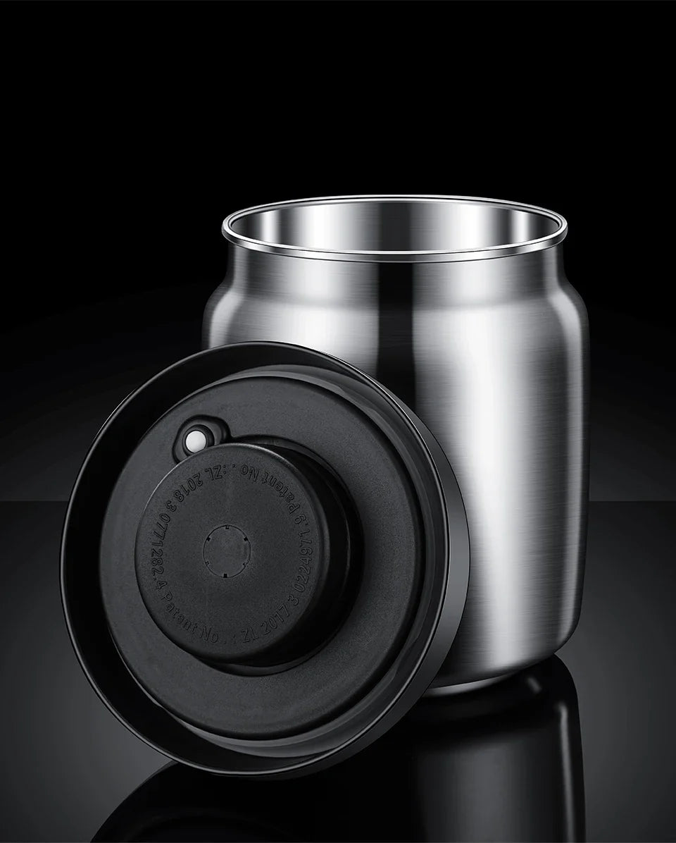 Vacuum Sealed Coffee Bean Storage Tank – 304 Stainless Steel Moisture-Proof Food Jar for Home